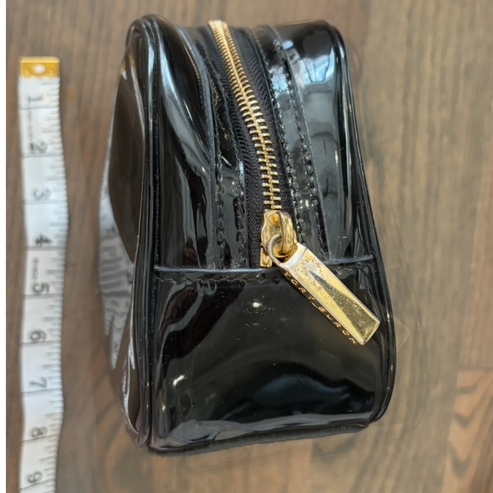 Tory Burch Glossy Black Cosmetic Bag Set of 2, like new - Picture 6 of 16